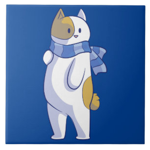 winterkatkeramische tegel tegeltje