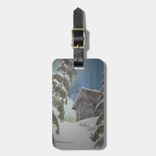 Winterkatoen Bagagelabel (Voorkant verticaal)