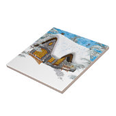 Winterkatoen Tegeltje (Zijkant)