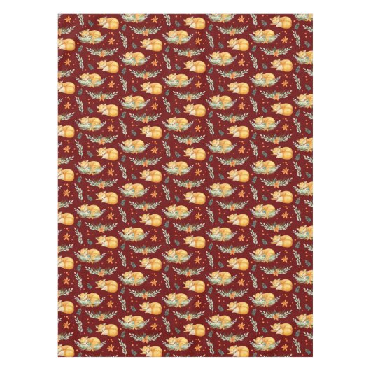 winterkatoenhoudend zwoerd tafelkleed (Voorkant)