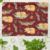 winterkatoenhoudend zwoerd theedoek (Gevouwen)