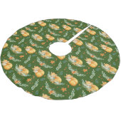 Winterkatoenkerslaapstand Fox Green Kerstboom Rok (Gekanteld)