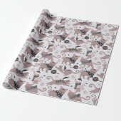 Winterkatten Cadeaupapier (Uitgerold)