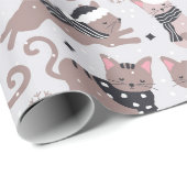 Winterkatten Cadeaupapier (Rol Hoek)