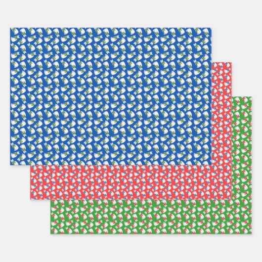 Winterkatten Inpakpapier Plat Vel Set van 3 (Set)