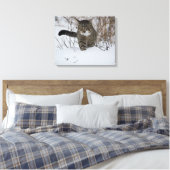 winterkattencanvas canvas afdruk (Insitu (Slaapkamer))
