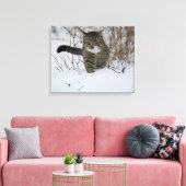winterkattencanvas canvas afdruk (Insitu (Woonkamer))