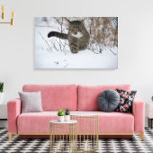 winterkattencanvas canvas afdruk (Insitu (Woonkamer))