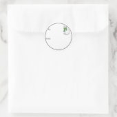 Winterkattensticker Ronde Sticker (Tas)