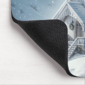 Winterkerk in de bergen muismat (Hoek)