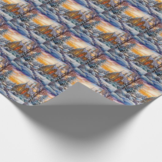 Winterkerk inpakpapier (Hoek)