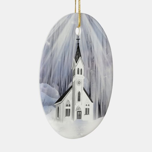 Winterkerk Keramisch Ornament (Rechts)