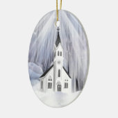 Winterkerk Keramisch Ornament (Links)
