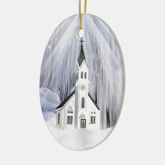 Winterkerk Keramisch Ornament (Links)