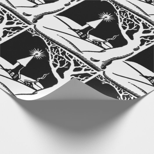  winterkerk (Lge) Afbeelding) Cadeaupapier (Hoek)