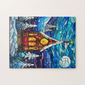 Winterkerk puzzel (Horizontaal)
