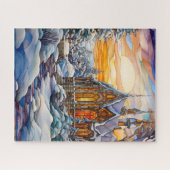 Winterkerk puzzel (Horizontaal)