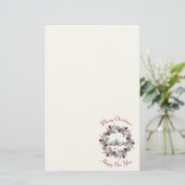  Winterkerkscène met kerstmis Briefpapier (Staand voorkant)