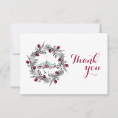 Winterkerkscène met kerstmis Kaart (Voorkant)