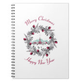 Winterkerkscène met kerstmis Notitieboek (Voorkant)