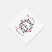 Winterkerkscène met kerstmis Servetten (Hoek)