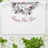  Winterkerkscène met kerstmis Theedoek (Gevouwen)