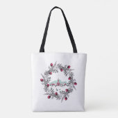  Winterkerkscène met kerstmis Tote Bag (Achterkant)