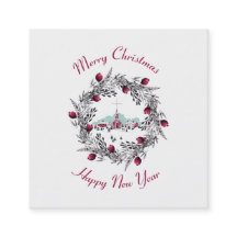  Winterkerkscène met kerstmis