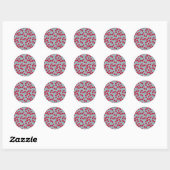 Winterkers. Ronde Sticker (Vel)