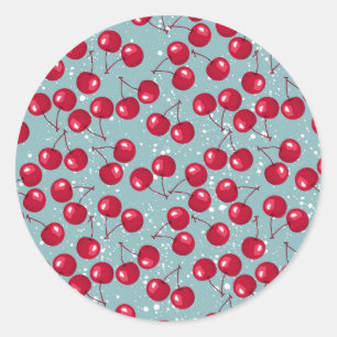 Winterkers. Ronde Sticker