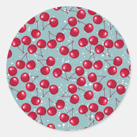 Winterkers. Ronde Sticker (Voorkant)