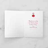  winterkerscène met kerstmis feestdagen kaart (Binnen)