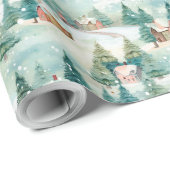 Winterkerst Cadeaupapier (Rol Hoek)
