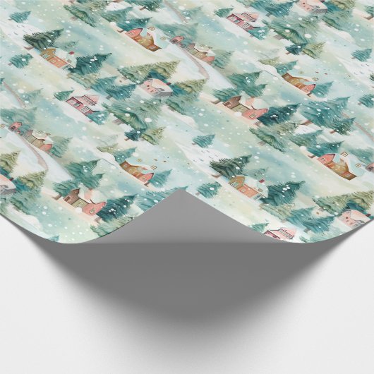 Winterkerst Cadeaupapier (Hoek)