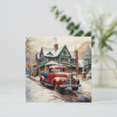  winterkerst herenhuis kaart (Staand voorkant)