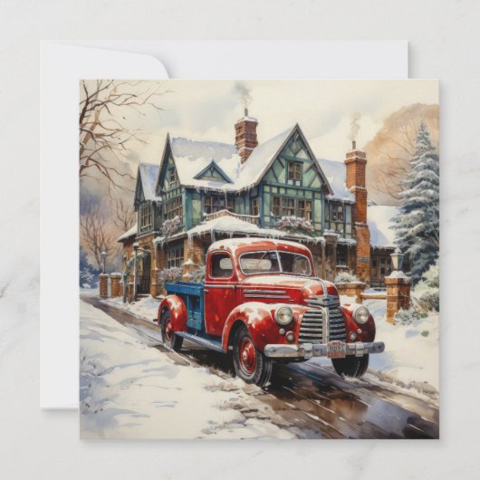  winterkerst herenhuis kaart (Voorkant)