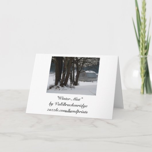 Winterkerst-Kaarten Feestdagen Kaart (Achterkant)