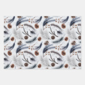 Winterkerst met botanische foliage inpakpapier vel (Voorkant 2)