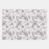 Winterkerst met botanische foliage inpakpapier vel (Voorkant)