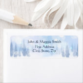 Winterkerst met vorst Trees Etiket (Insitu)