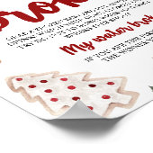 Winterkerst Mijn Water Broke Baby shower Game Poster (Hoek)