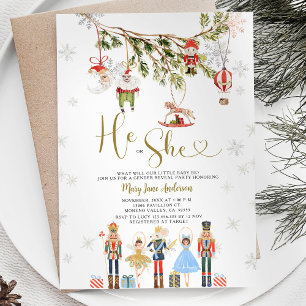 WINTERKERST Ornament Hij of Zij Geslacht Onthullen Kaart