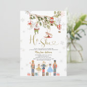 WINTERKERST Ornament Hij of Zij Geslacht Onthullen Kaart (Staand voorkant)