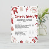 Winterkerst over of onder Baby shower spel Kaart (Staand voorkant)