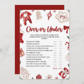 Winterkerst over of onder Baby shower spel Kaart (Voorkant / Achterkant)