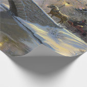  winterkerst per paard en koets cadeaupapier (Hoek)