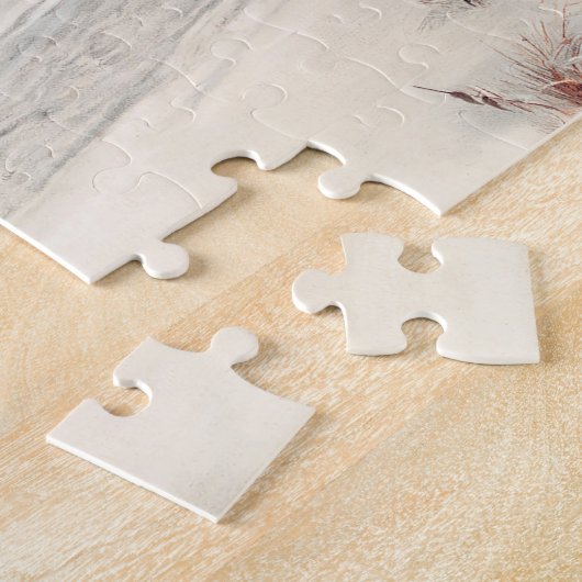  winterkerst per paard en koets legpuzzel (Zijkant)