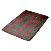 Winterkerst Rood en Groen Tartan & Gold Foil Badmat (Gekanteld)