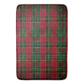 Winterkerst Rood en Groen Tartan & Gold Foil Badmat (Voorkant Verticaal)