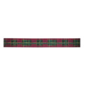 Winterkerst Rood en Groen Tartan & Gold Foil Satijnen Lint (Voorkant)